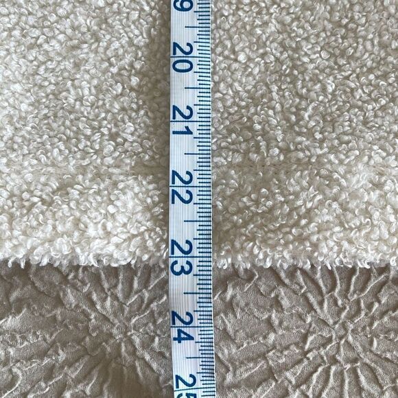 Loft Womens Half Zip‎ Jacket Fleece Sherpa Pullover Long Sleeve White Size MP - Picture 7 of 7